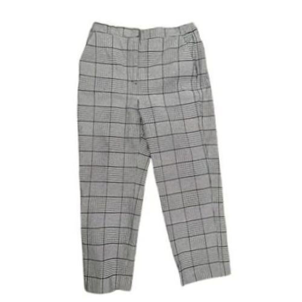 Express Plaid Ankle Pants High Waisted Career Casual Stretch Size 6S